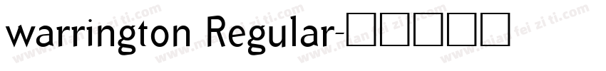 warrington Regular字体转换